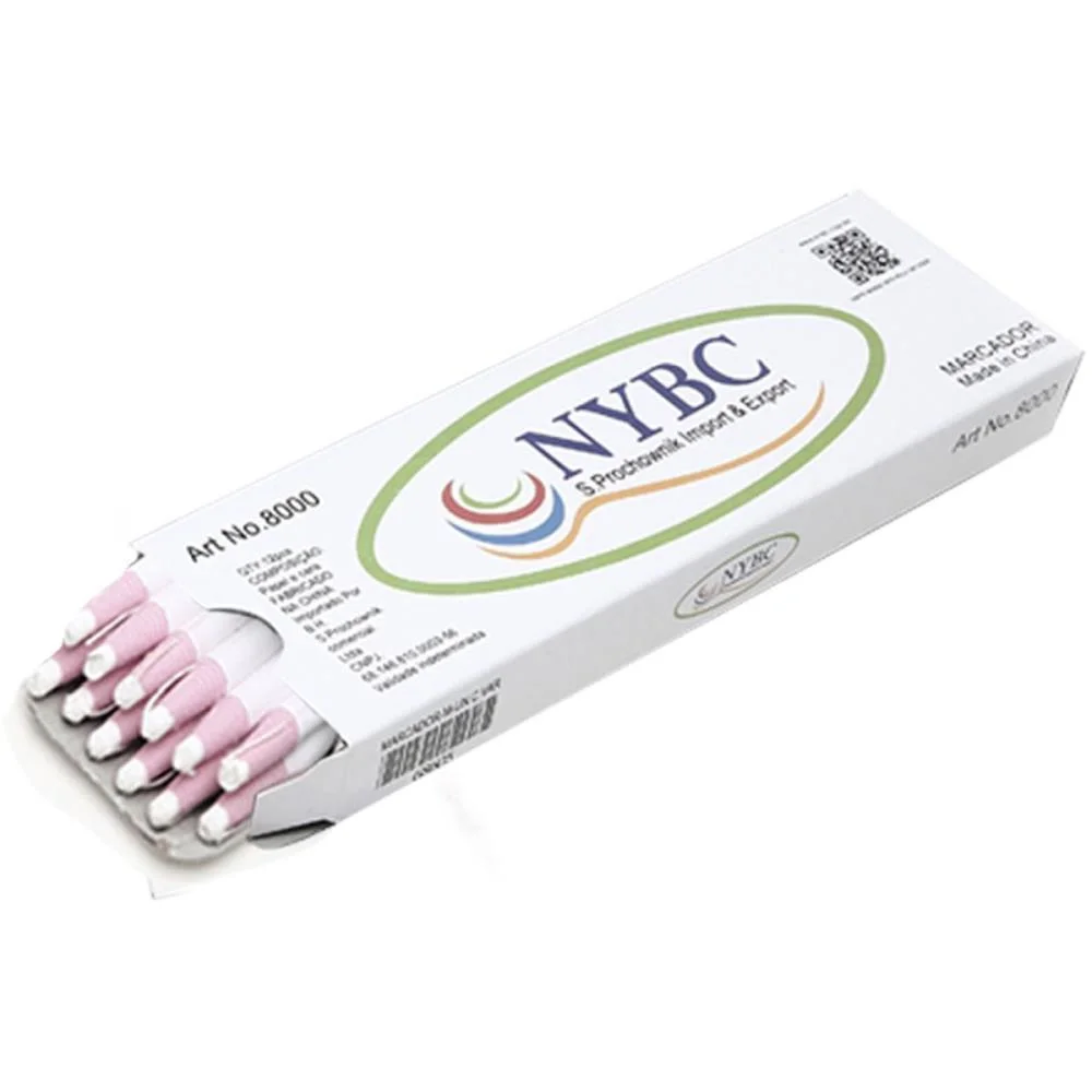 CANETA PARA TECIDO LAPIS MARCADOR BRANCO 101 NYBC (CX.C/12) - imagem 2