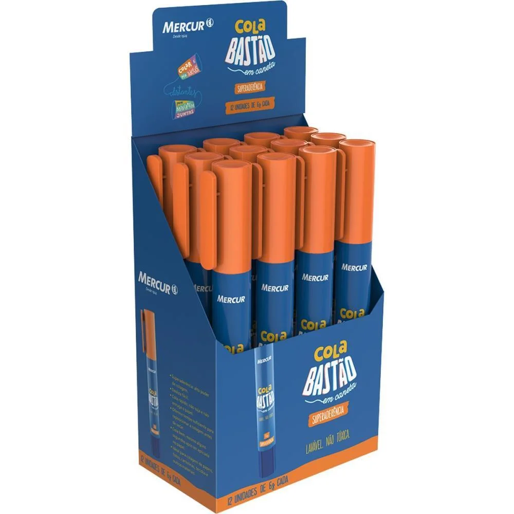 COLA BASTAO EM CANETA ESCOLAR 6G MERCUR (CX.C/12) - imagem 3