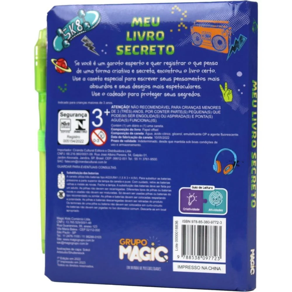 DIARIO MEU LIVRO SECRETO 12X15CM 48PG MAGIC KIDS (UNIDADE) - imagem 4