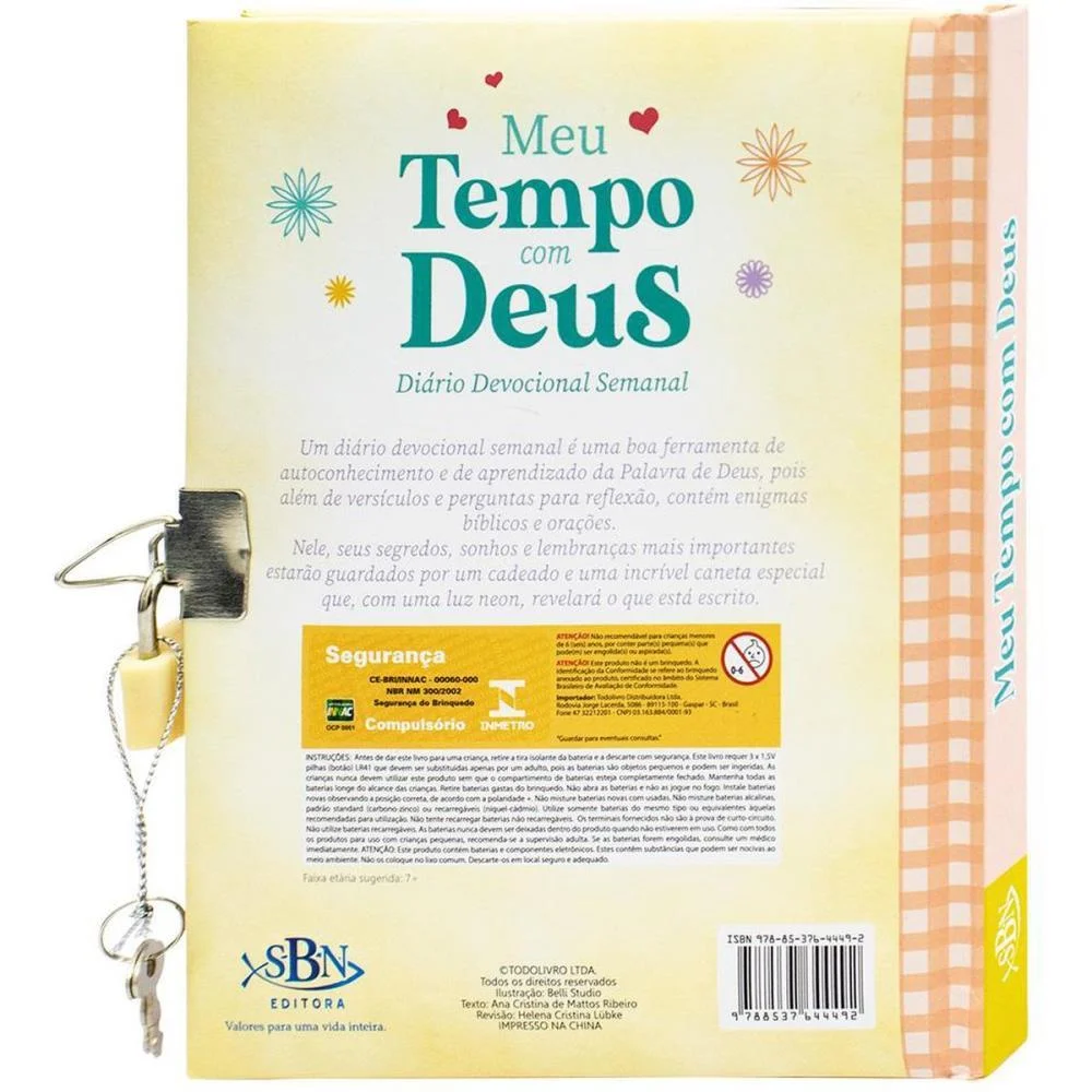 DIARIO MEU TEMPO COM DEUS C/CADEADO TODOLIVRO (UNIDADE) - imagem 7