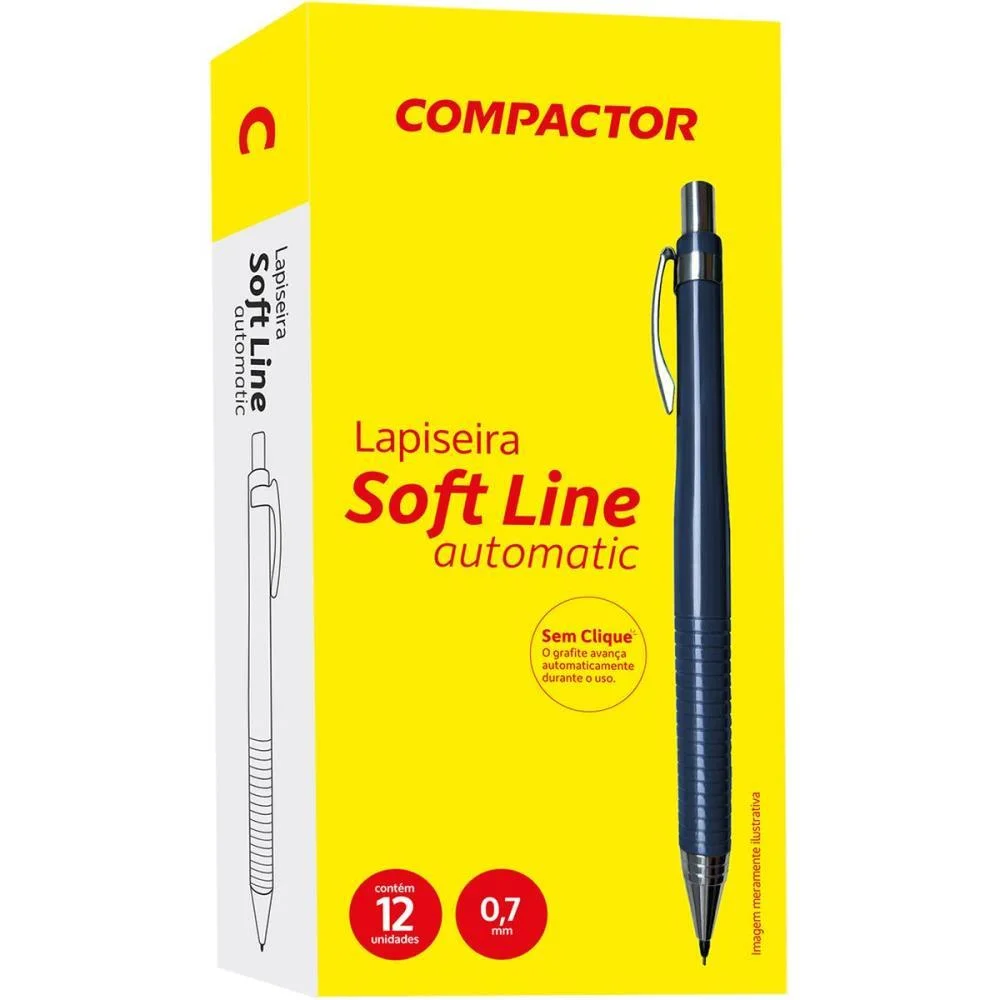 LAPISEIRA 0.7MM SOFT LINE AUTOMATIC LILAS COMPACTOR (CX.C/12) - imagem 3