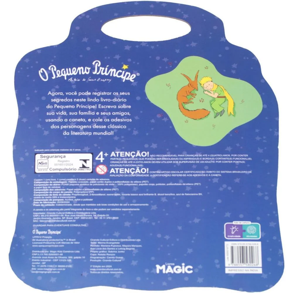 DIARIO O PEQUENO PRINCIPE C/ADESIVOS MAGIC KIDS (UNIDADE) - imagem 5