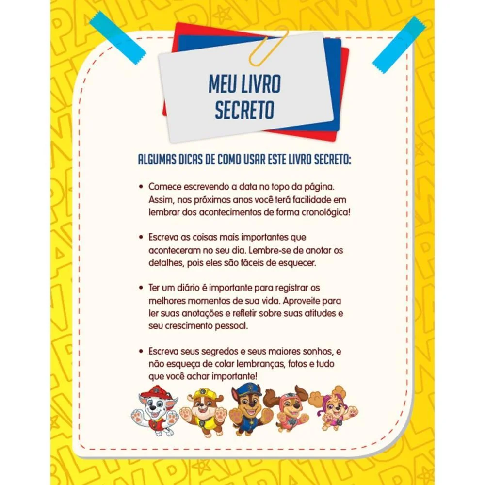 DIARIO PATRULHA CANINA CHASE AZUL VALE DAS LETRAS (UNIDADE) - imagem 5