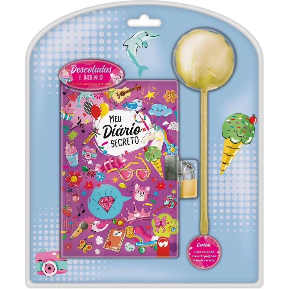 DIARIO DESCOLADAS C/POM POM VALE DAS LETRAS (UNIDADE) - imagem 2