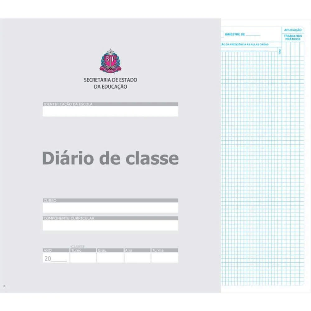 DIARIO DE CLASSE BIMESTRAL EST.SP 8FL 275X310MM TAMOIO (PCT.C/50) - imagem 2