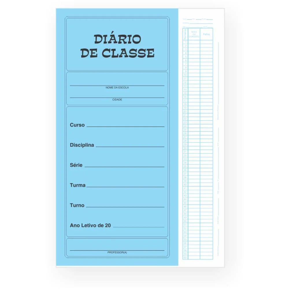 DIARIO DE CLASSE MENSAL 12F 207X320MM TAMOIO (PCT.C/50) - imagem 3