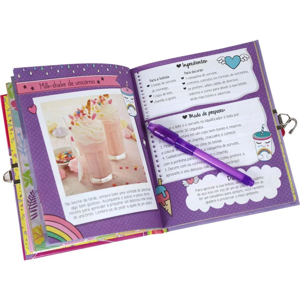 DIARIO MAGICO UNICORNIO C/CADEADO GD MAGIC KIDS (UNIDADE) - imagem 5