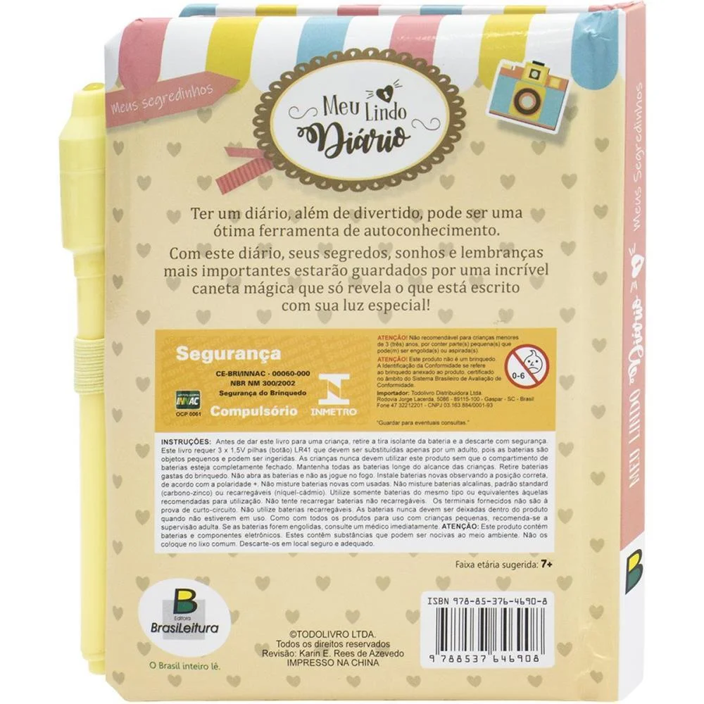 DIARIO MEU LINDO DIARIO 13X15,5CM 52P TODOLIVRO (UNIDADE) - imagem 5