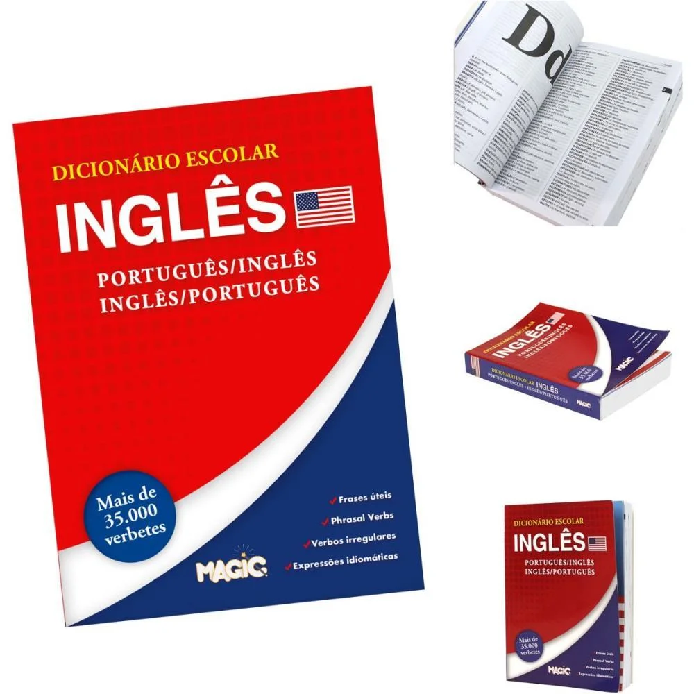 DICIONARIO INGLES ESCOLAR COMPLETO 480P 16,5X12C MAGIC KIDS (UNIDADE) - imagem 3