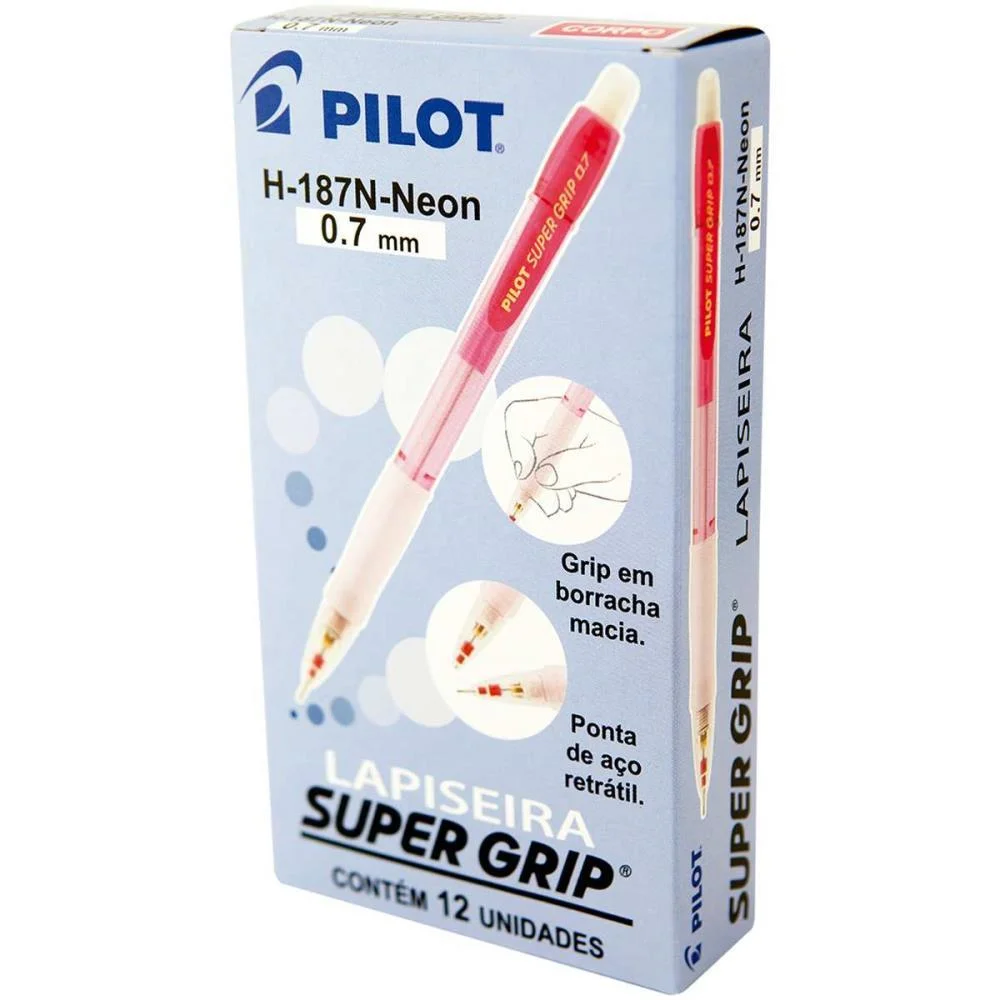 LAPISEIRA 0.7MM SUPERGRIP H-187N ROSA PILOT (CX.C/12) - imagem 4
