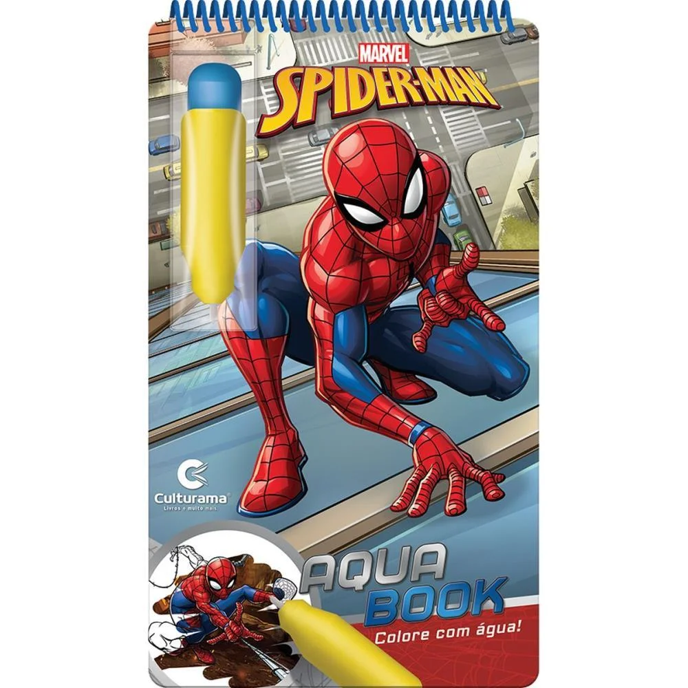 LIVRO AQUABOOK HOMEM ARANHA 24,5X14CM 10PGS CULTURAMA (UNIDADE) - imagem 3