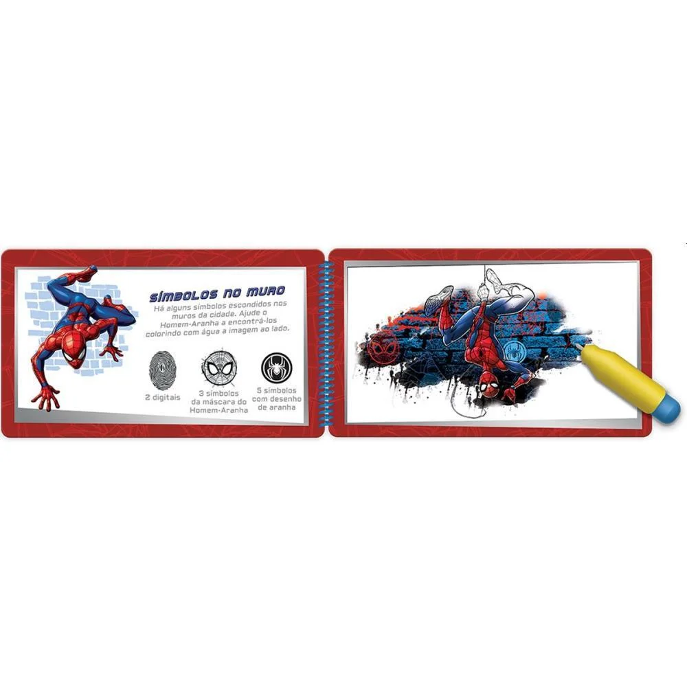 LIVRO AQUABOOK HOMEM ARANHA 24,5X14CM 10PGS CULTURAMA (UNIDADE) - imagem 4