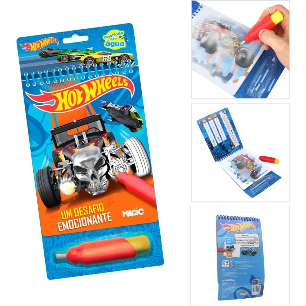 LIVRO AQUABOOK HOT WHEELS 24X14CM 10PAGS. MAGIC KIDS (UNIDADE) - imagem 5