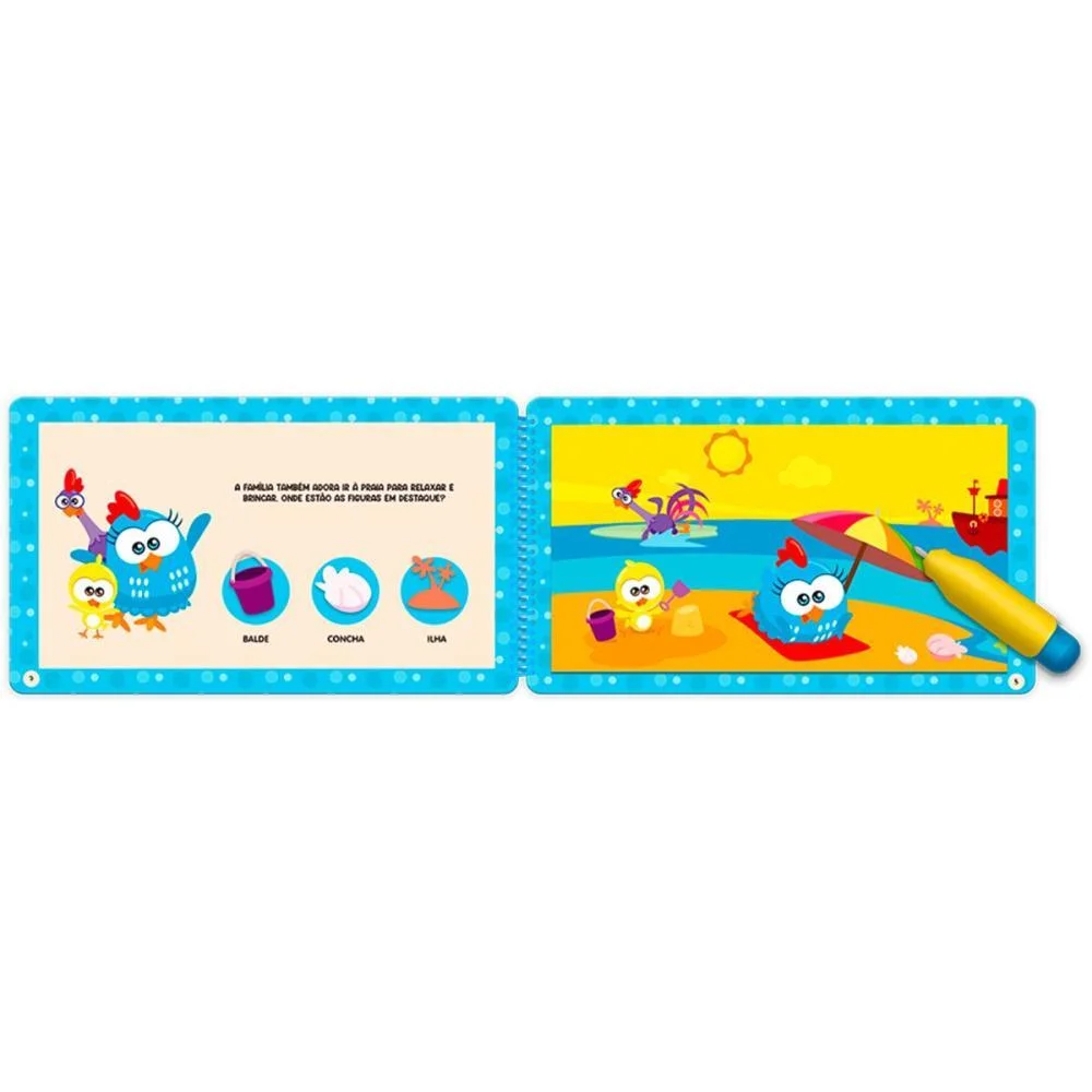 LIVRO AQUABOOK GALINHA PINTADINHA 24,5X14 10P CULTURAMA (UNIDADE) - imagem 4