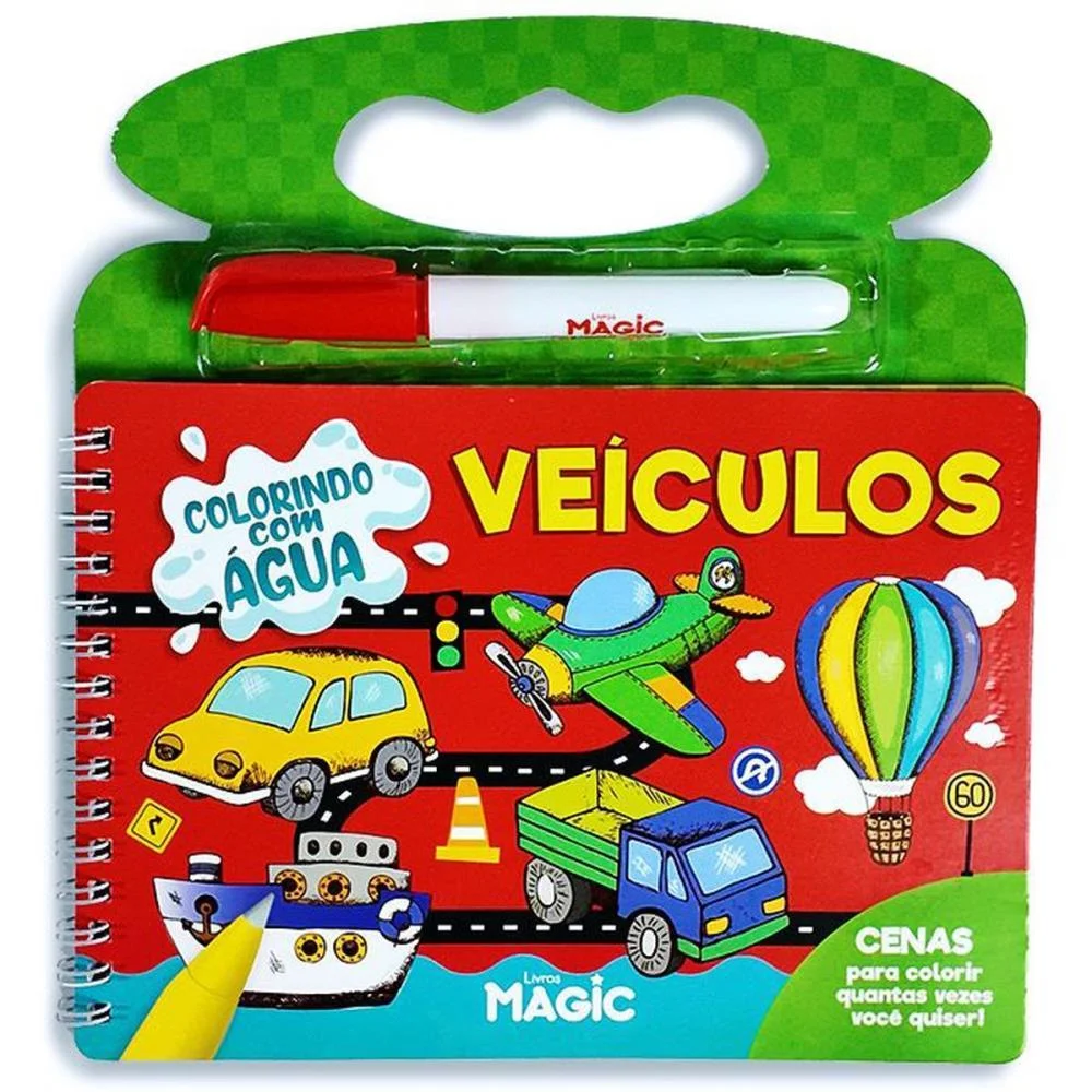 LIVRO AQUABOOK VEICULOS 10PGS 21,5X20CM MAGIC KIDS (UNIDADE) - imagem 2