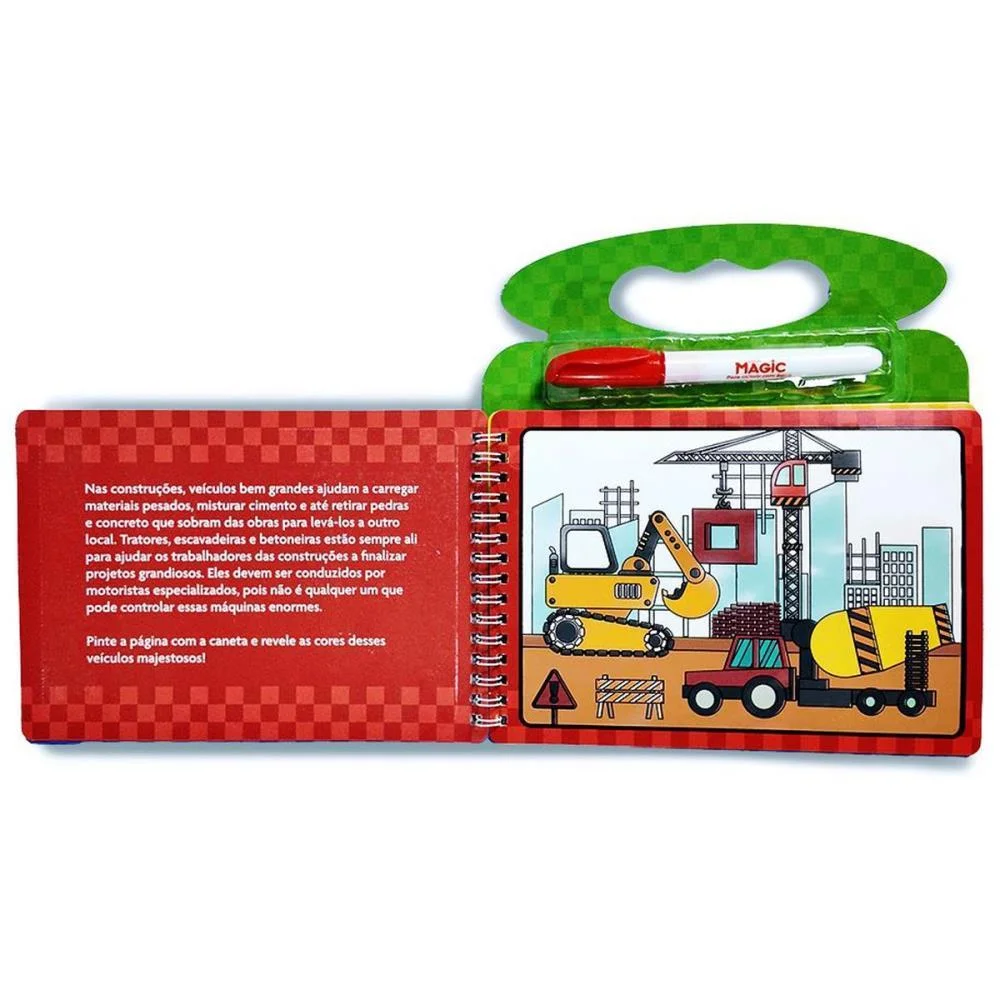 LIVRO AQUABOOK VEICULOS 10PGS 21,5X20CM MAGIC KIDS (UNIDADE) - imagem 3