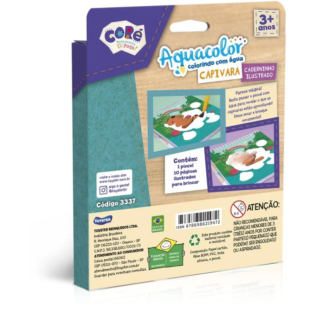 LIVRO AQUABOOK AQUACOLOR CAPIVARA POCKET TOYSTER (UNIDADE) - imagem 4