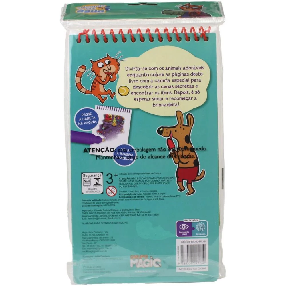 LIVRO AQUABOOK ANIMAIS DIVERTIDOS 24X14CM 10P MAGIC KIDS (UNIDADE) - imagem 6