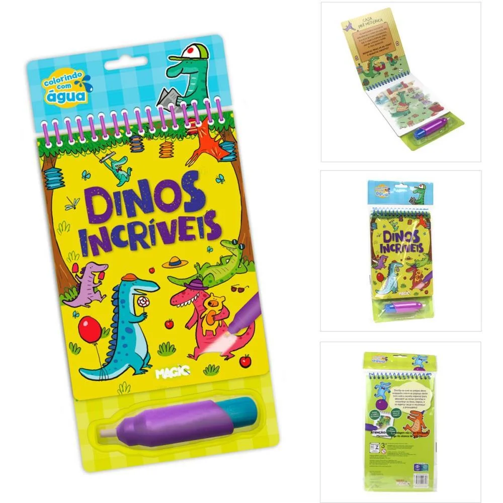 LIVRO AQUABOOK DINOS 24X14CM 10PAGS. MAGIC KIDS (UNIDADE) - imagem 4