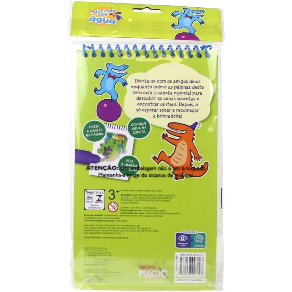 LIVRO AQUABOOK DINOS 24X14CM 10PAGS. MAGIC KIDS (UNIDADE) - imagem 6