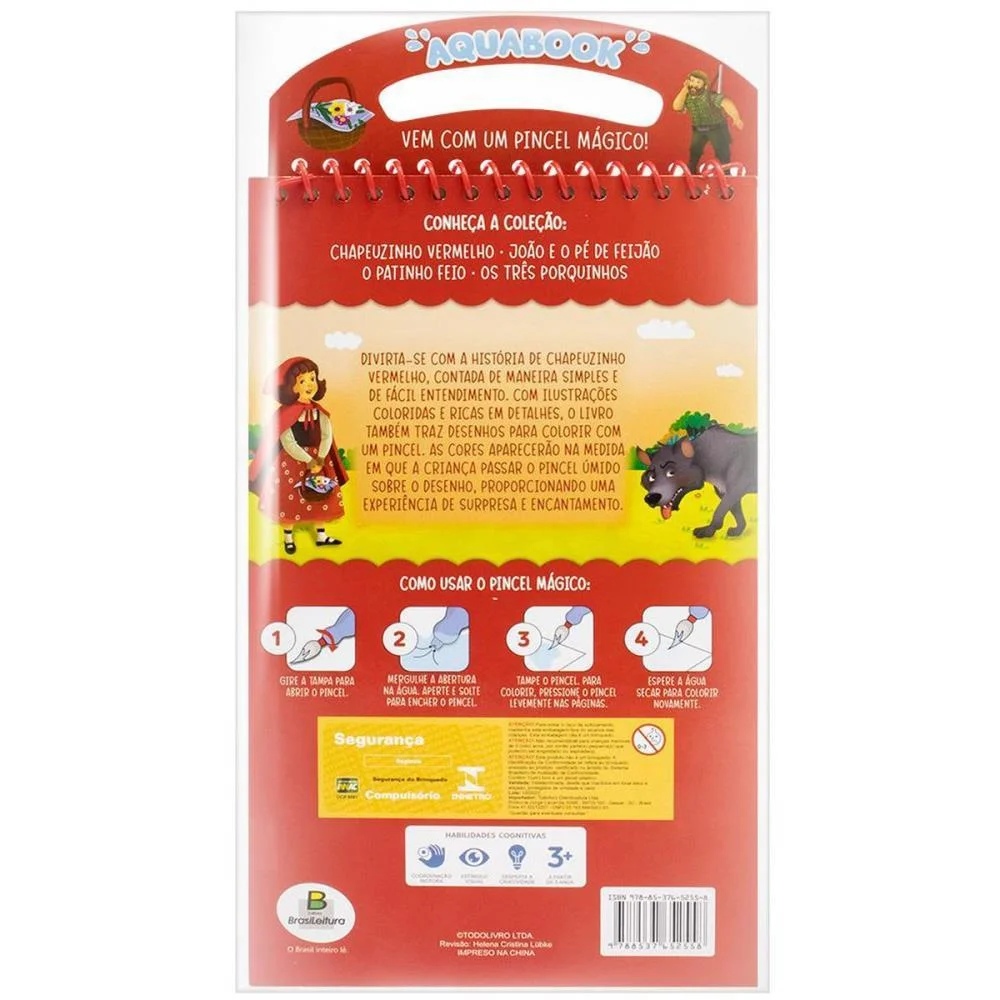 LIVRO AQUABOOK CHAPEUZINHO VERM.27,6X13,6 10P TODOLIVRO (UNIDADE) - imagem 4