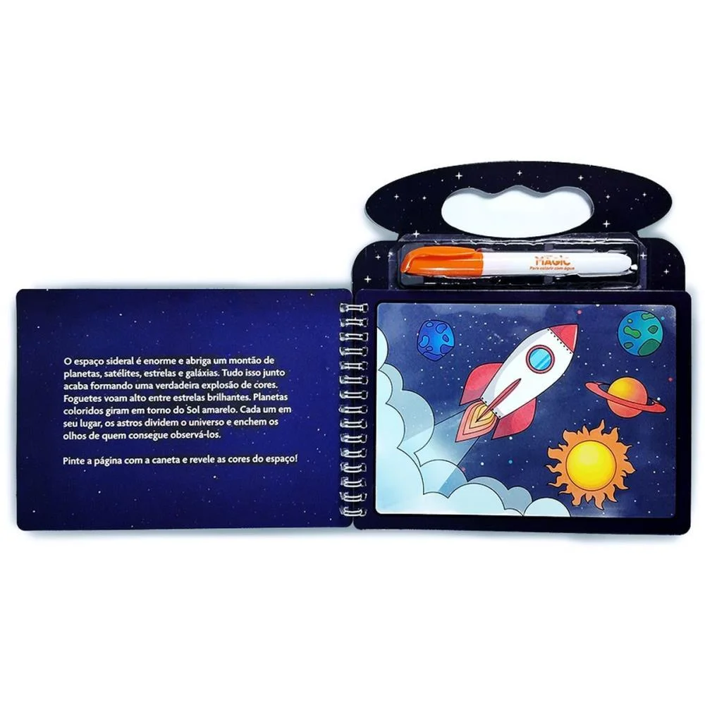 LIVRO AQUABOOK ESPACO 10PGS 21,5X20CM MAGIC KIDS (UNIDADE) - imagem 4