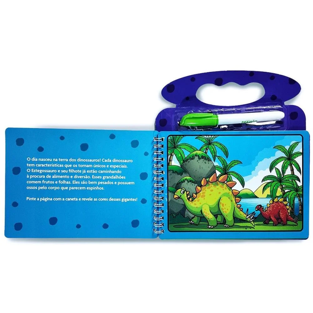 LIVRO AQUABOOK DINOSSAUROS 10PGS 21,5X20CM MAGIC KIDS (UNIDADE) - imagem 3
