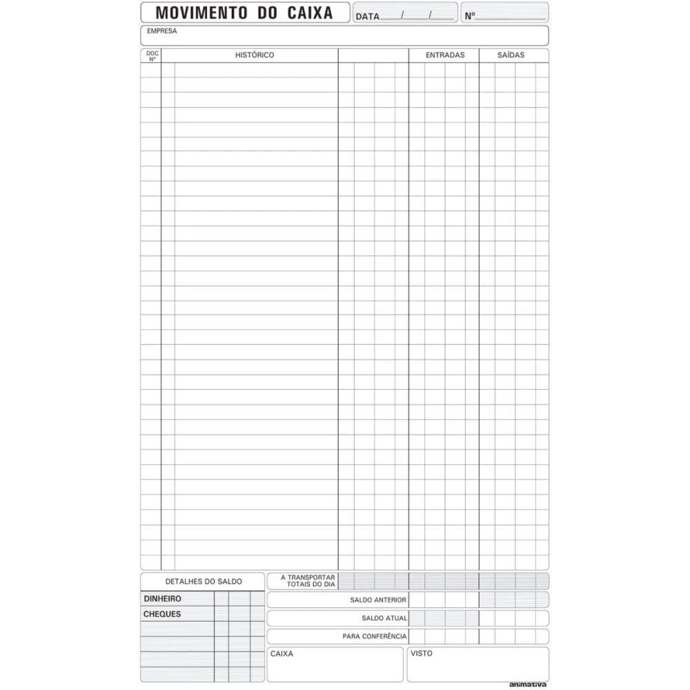 LIVRO MOVIMENTO CAIXA OFICIO 100 FOLHAS ANIMATIVA (PCT.C/10) - imagem 4