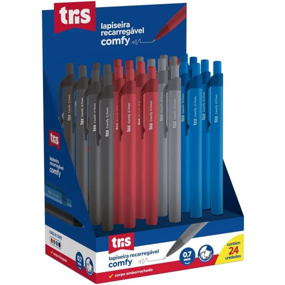 LAPISEIRA 0.7MM TRIS COMFY 4CORES CLASSICAS SUMMIT (DP.C/24) - imagem 2