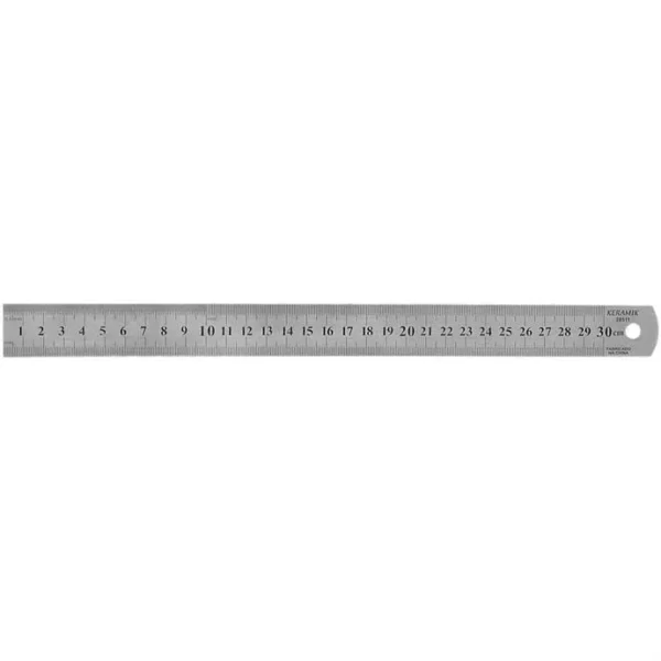 Régua de aço Inox 30cm. - Keramik
