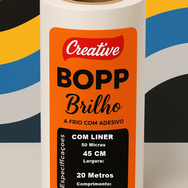 Laminação a Frio Adesivo Brilho 45 Cm x 20 Metros Creative